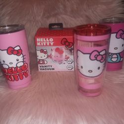 Hello Kitty Cups Or Vanity Vacuum New $20 Each