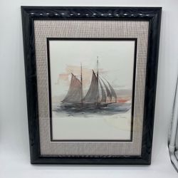 Sailing boat painting