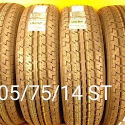 4 New Tires For Sale 205/75/14 ST Trailer We Service Motorcycle Tires