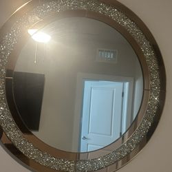 Glass Bronze Mirror Set
