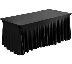 Black table skirt