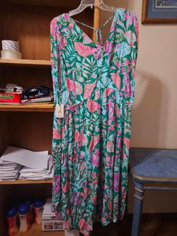 Terra & Sky Orchard Bloom 1XLarge(16W-18W) Sleeveless Dress New