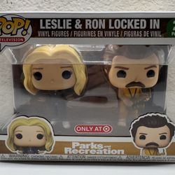 Funko Pop! Vinyl: Leslie Ron Locked In 2 Pack Target (Exclusive) Parks & Rec New
