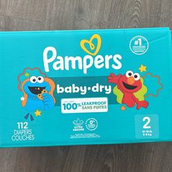Pampers Size 2 Diapers 112 Count