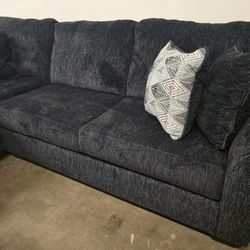 Dark Grey Sectional - Cozy 