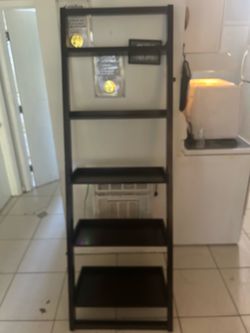Black 5-Tier Ladder Shelf