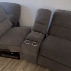 Sectional recliner couch