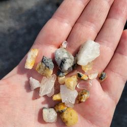 Handpicked Bundle Of Natural Crystals Quartz,  Citrine 