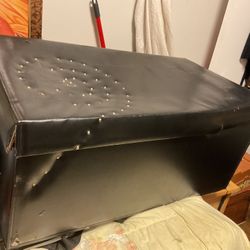 A Beautiful, Black, Deep Ottoman (33” Long X 16” High X 18” Wide X13” Deep) A Little Cut On One Side Of The Top, And On the Bottom ( NO SHIPPING)