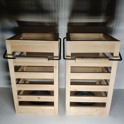 Wooden Candle Holders