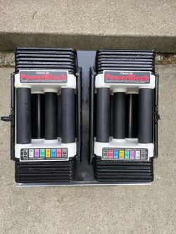 Power Block Adjustable Dumbbells Set
