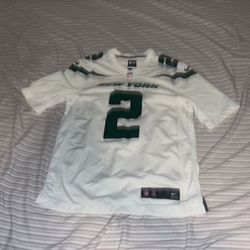Nfl Zach Wilson, White Jets Jersey Size Medium