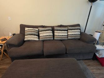 Couch with storage ottoman