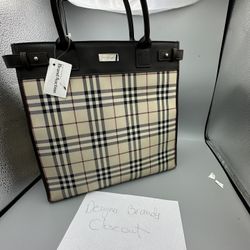 Burberry Satchrl Tote Bag