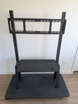 Rolling TV Cart Stand w/ Mount, Shelf & Locking Wheels – Fits Most TVs