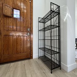 Solid Iron Shelf Backers Rack / Heavy And Sturdy / Plant Pot Stand / Indoor Or Outdoor Patio Storage Rack / Excellent Condition