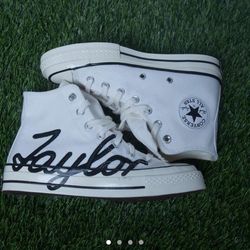 CHUCK 70 HIGH 'SCRIPTED SIGNATURE PRINT - WHITE EGRET'