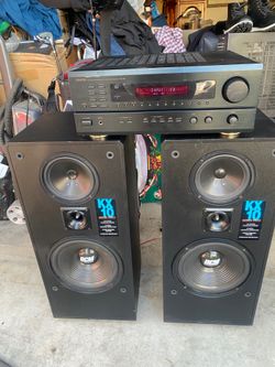 Speakers vintage speakers DCM speakers DENON receiver home stereo MAKE AN OFFER!