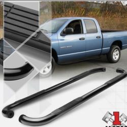 LA Zona Auto Parts 09 to 18 Dodge Ram Black 3 inch Nerf Bars Estribos Escalones 3 pulgadas Negros 