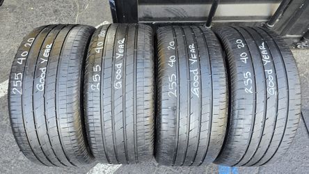 4 USED TIRES 255/40ZR20 GOOD YEAR EAGLE F1  w/80% Thread All 4 Installed $280 ($70 Each) 