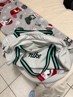 Nike Duffle Bag Mint Green with Teal and black Straps
