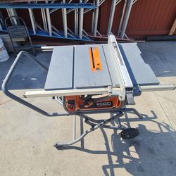 15 Amp 10 in. Portable Corded Pro Jobsite Table Saw with Stand