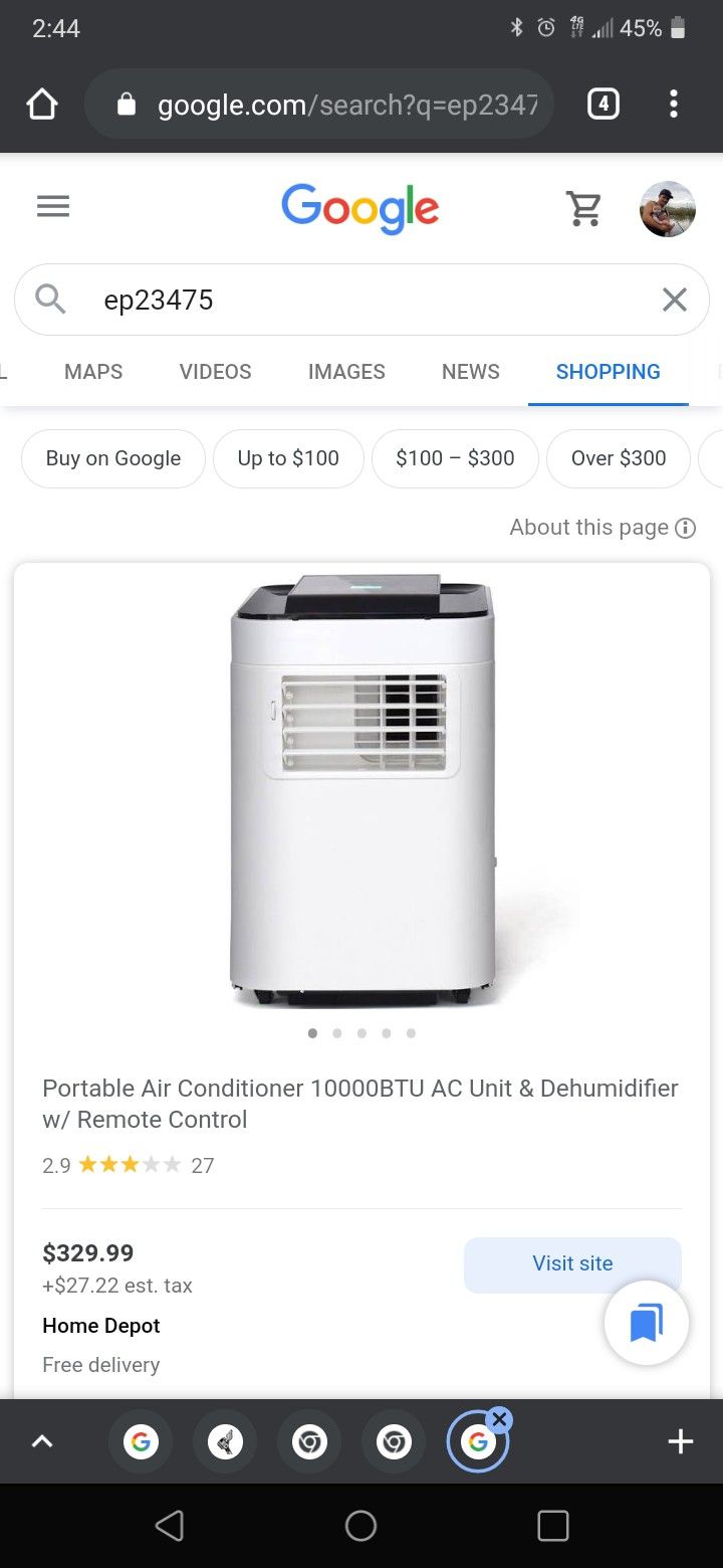 Portable Air Conditioner 10000 BTU and Dehumidifier with Remote
