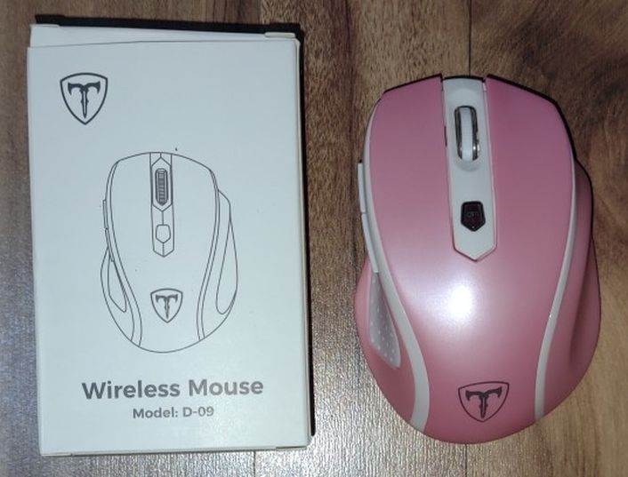 VicTsing Wireless Mouse, Model D-09, Pink