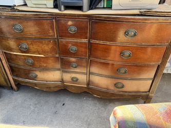 Vintage Serpentine Dresser