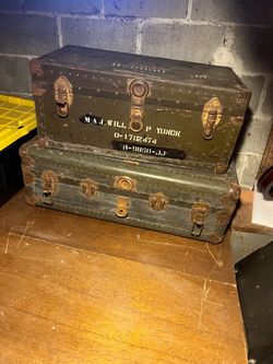 U.S. Military Assigned Metal Trunk/Chest
