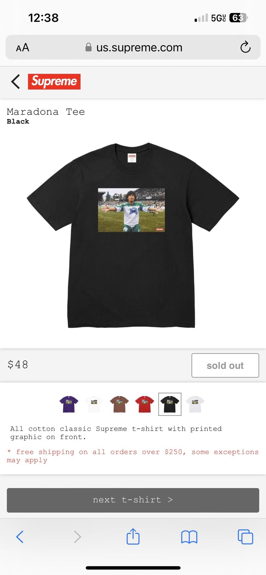 Diego Maradona Supreme tee