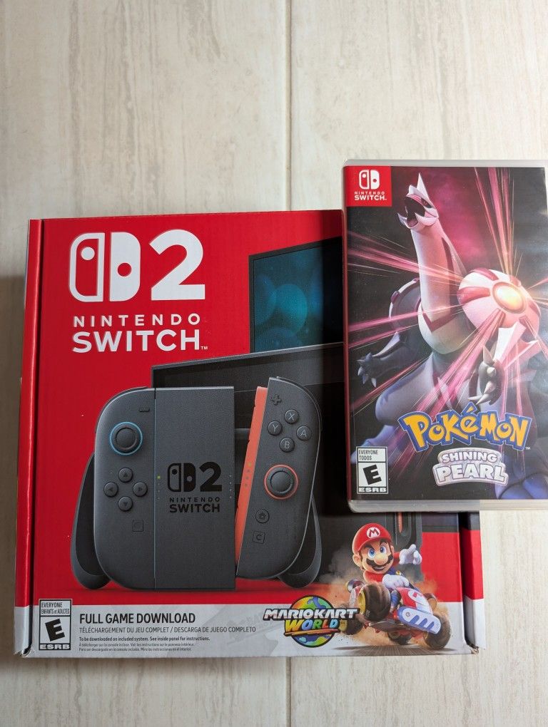 Nintendo Switch 2 System Console Mario Kart World Bundle Pokemon Shining Pearl