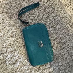 Teal Coach Wallet