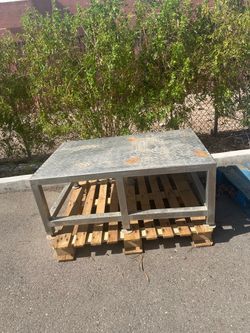 Stainless low table/storage bench