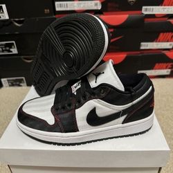 Nike Air Jordan 1 Low SE Utility White Black Red DD9337 106  Womens Size 5.5 Brand New