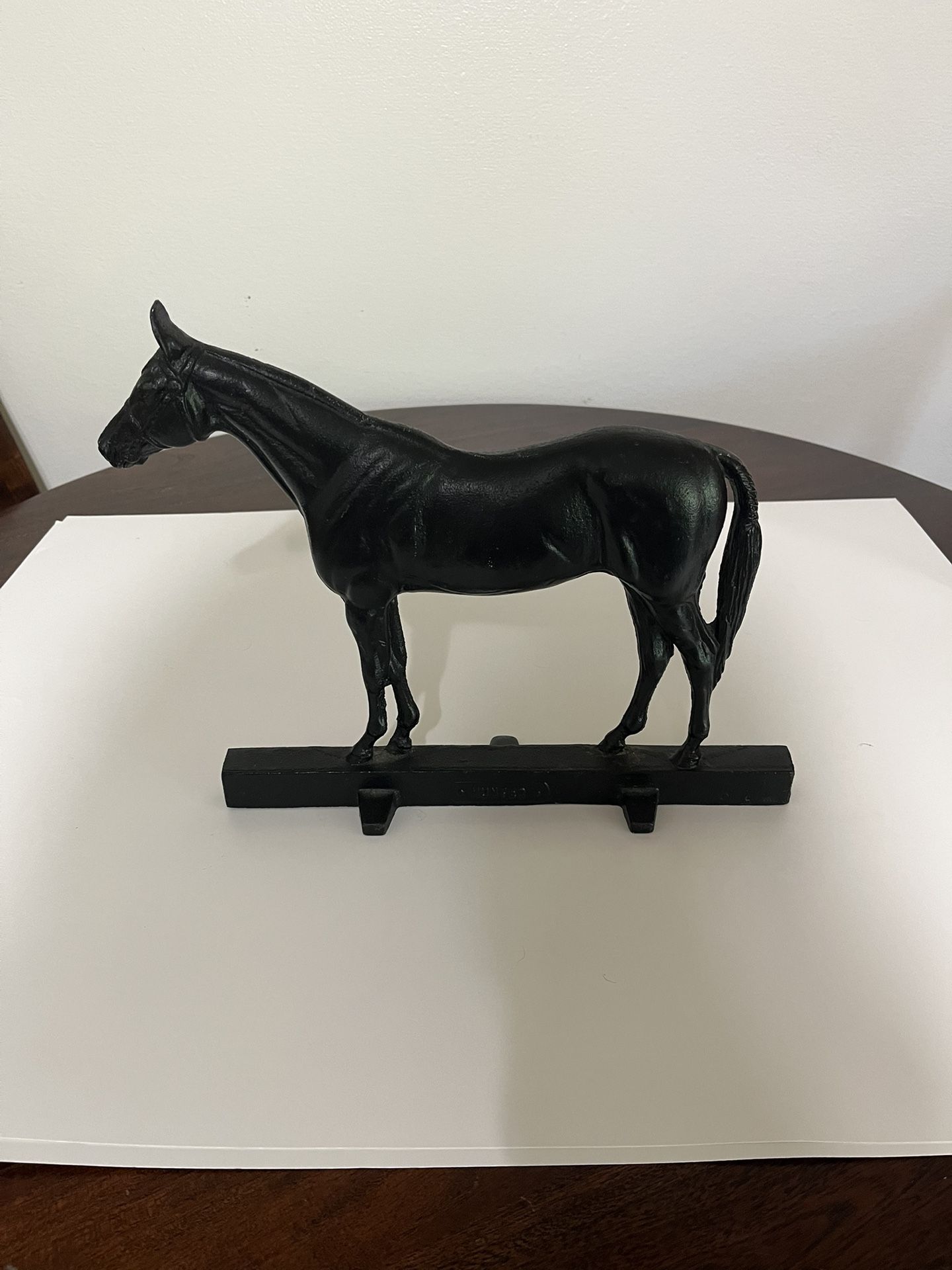 Virginia Metalcrafters "Hunter" Horse Cast Iron Doorstopper 1949 by Calvin Roy Kinstler
