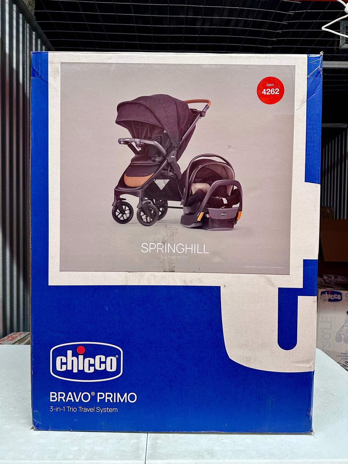 Chicco Bravo Primo Trio Premium Travel System Springhill