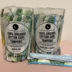 L. Organic Cotton Regular + Super Compact Tampons