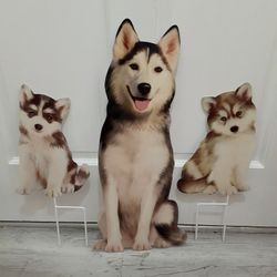 Siberian Husky Garden Metal  Stakes
