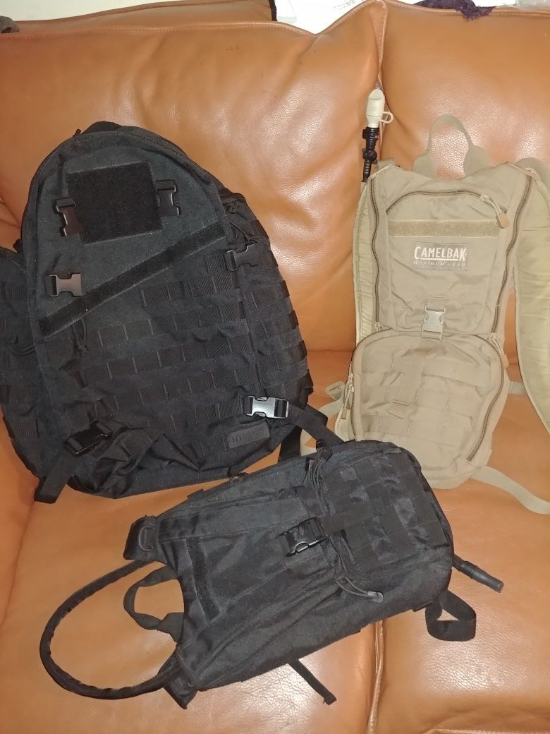 Military tactical backpack hydration pack