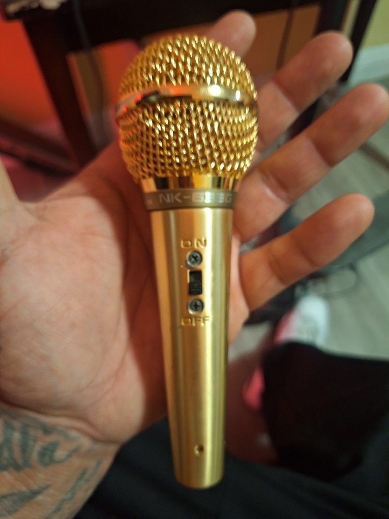 GOLD MICROPHONE BMB NK-633G Brand New Works Amazing Rare TO Find
