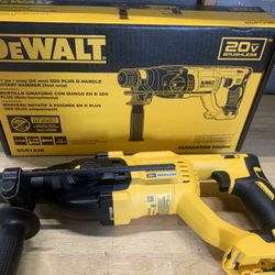 DEWALT 20V MAX Cordless Brushless 1 in. SDS Plus D-Handle Concrete and Masonry Rotary Hammer (Tool Only)