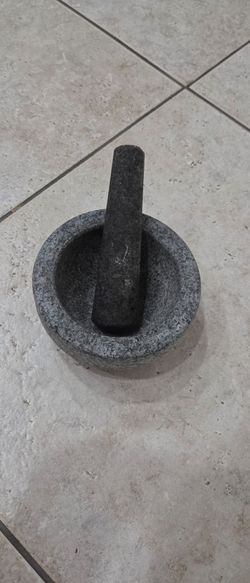Mortar and Pestle Set - 
Unpolished Heavy Natural Granite
