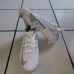 Size 10 Nike Men's Vapor Edge 360 VC 'White Silver' Football Cleats DO6294-100