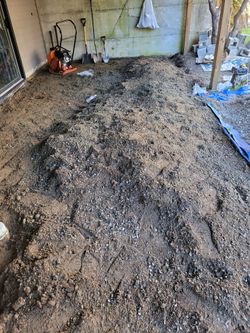 Clean fill dirt mixed with 5/8 minus rock