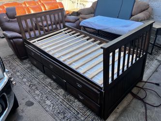 Chadwick twin brown storage bed