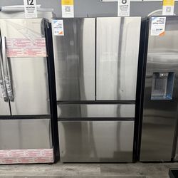 Samsung - Bespoke 29 Cu Ft 4-Door French Door refrigerator with Inner Beverage center in stainless steel ✨