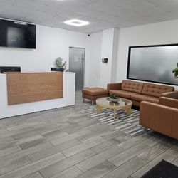 Reception Desk 8’ White / Honeyoak New!