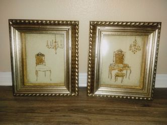 Decorative pictures  with metallic color frame