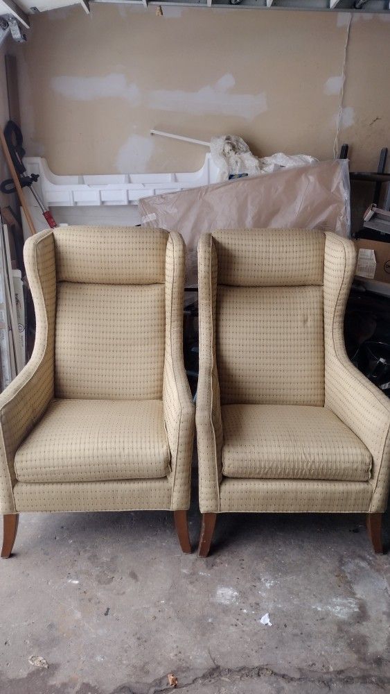 Thomasville Classic High Back Arm Chairs 